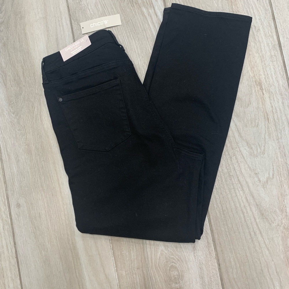 NWT Chico’s black 2.5 jeans. Slim ankle equals a size 14-16